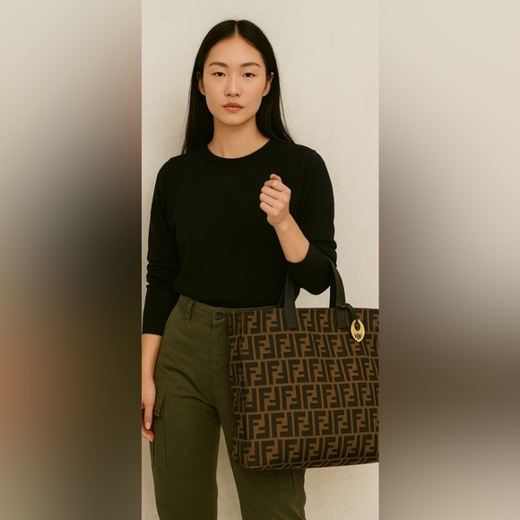 Authentic Fendi tote sac de plat bag like new - Picture 1 of 12